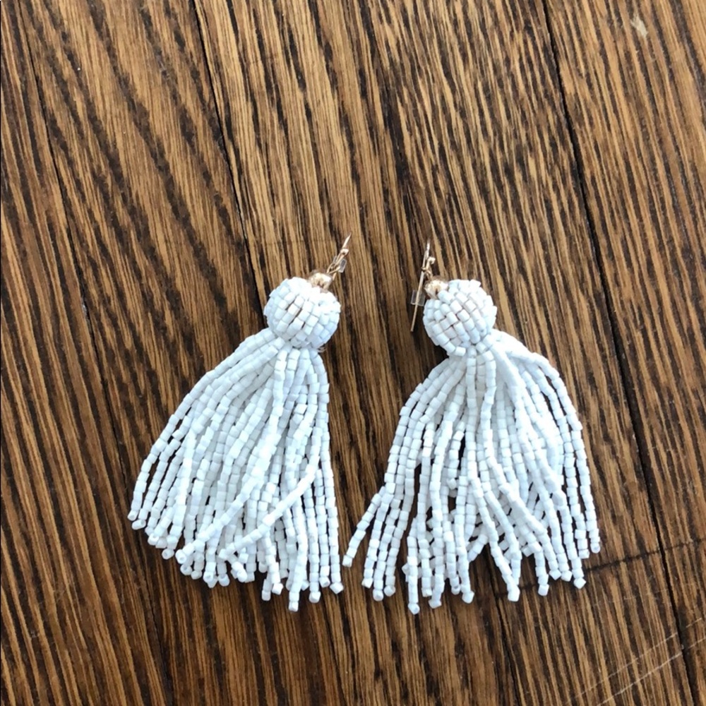 NWOT White Beaded Earings